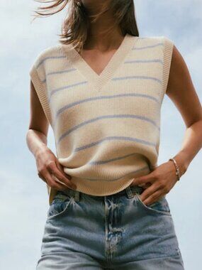 Reformation  Janey Cotton Sweater Vest